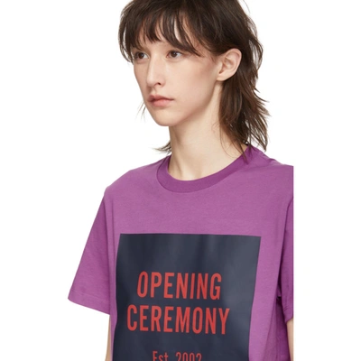 Shop Opening Ceremony Purple Box Logo T-shirt In 5201 Hyacin