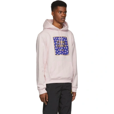Shop Opening Ceremony Pink Floral Box Logo Hoodie In Pale Pink