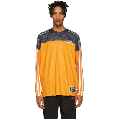 Shop Adidas Originals By Alexander Wang Black And Yellow Photocopy Sweater In Tactilyel