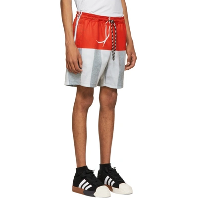 Shop Adidas Originals By Alexander Wang Red Photocopy Shorts In Brick