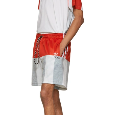 Shop Adidas Originals By Alexander Wang Red Photocopy Shorts In Brick