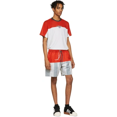 Shop Adidas Originals By Alexander Wang Red Photocopy Shorts In Brick