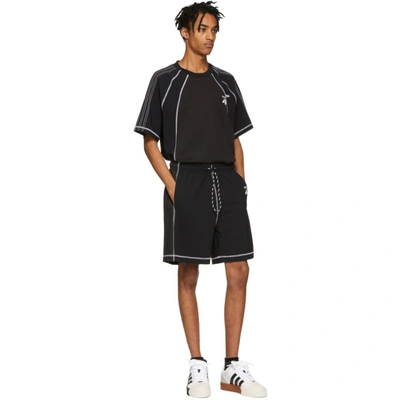 Shop Adidas Originals By Alexander Wang Black Aw T-shirt In Blackwhite