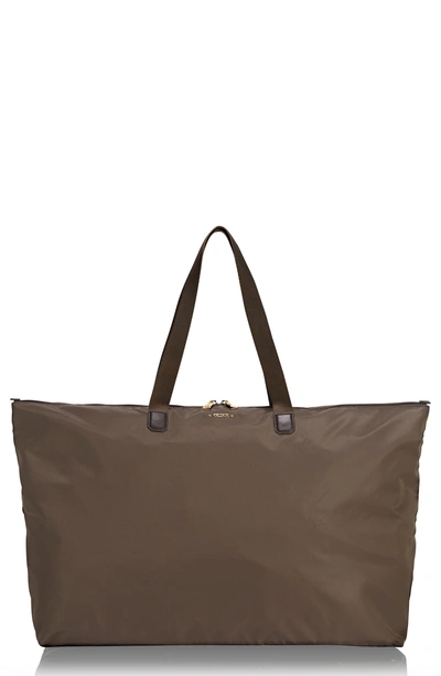 Shop Tumi Voyageur Just In Case Packable Nylon Tote - Brown In Mink