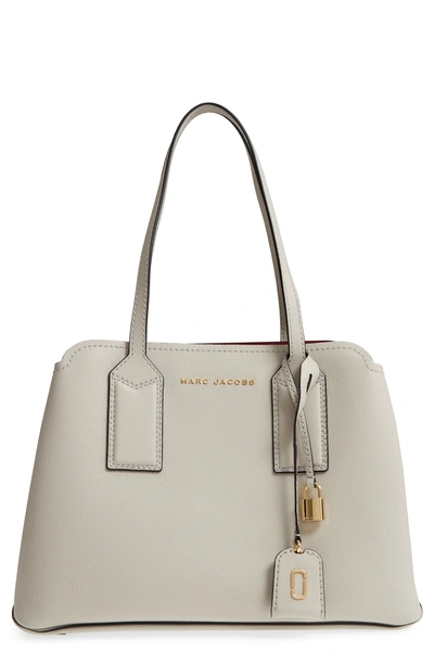 Shop Marc Jacobs The Editor Leather Tote - White In Dust
