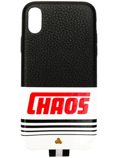 Shop Chaos Reflective Logo Iphone X Case In Black