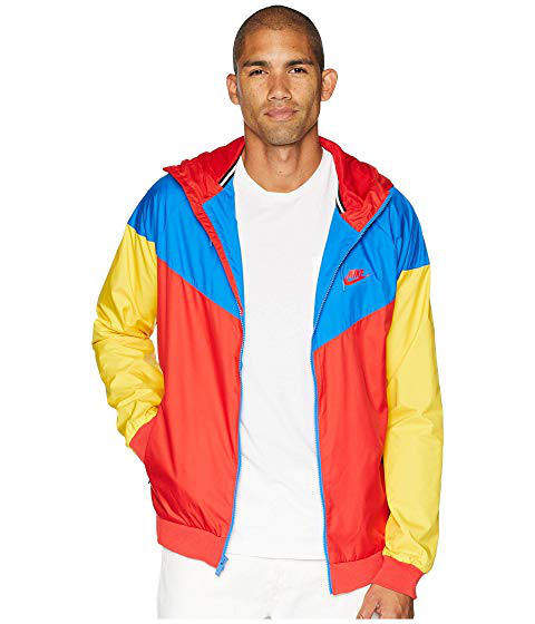 red yellow and blue nike jacket