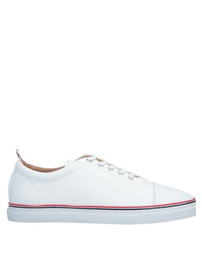 Shop Thom Browne Man Sneakers White Size 7 Soft Leather