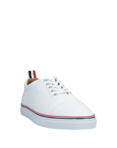 Shop Thom Browne Man Sneakers White Size 7 Soft Leather