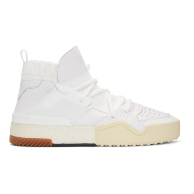 Shop Adidas Originals By Alexander Wang White Bball High-top Trainers