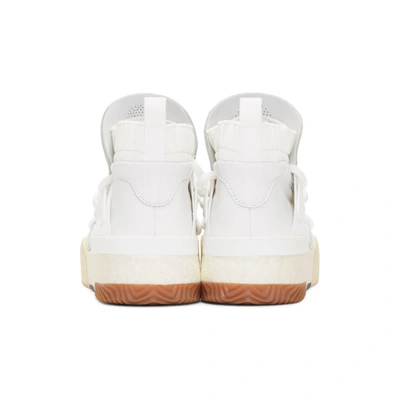 Shop Adidas Originals By Alexander Wang White Bball High-top Sneakers