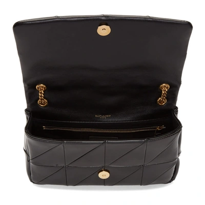 Shop Saint Laurent Black Patent Medium Jamie Bag In 1000 Black