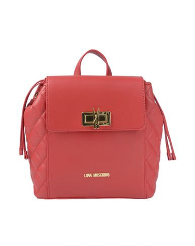 Shop Love Moschino Backpack & Fanny Pack In Red
