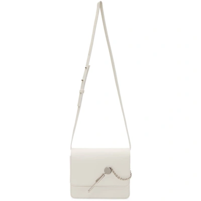 Shop Sophie Hulme Ssense Exclusive White Micro Cocktail Stirrer Bag In White/silve
