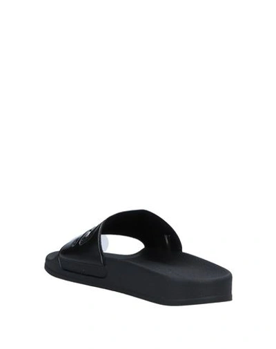 Shop Moschino Woman Sandals Black Size 7 Rubber