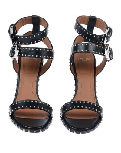 Givenchy Elegant Studded High 100mm Sandal, Black In Black