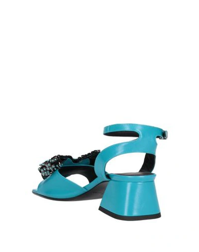 Shop Angela Chiara Venezia Sandals In Turquoise