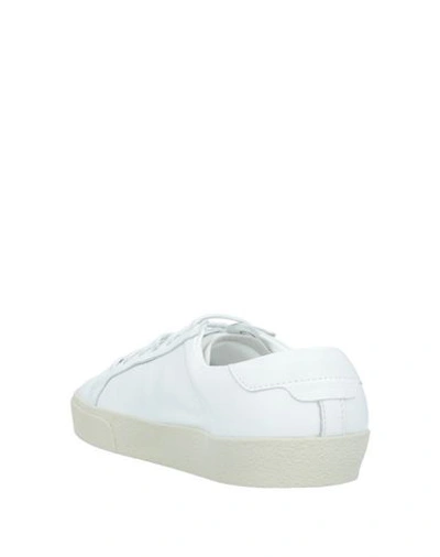 Shop Saint Laurent Woman Sneakers White Size 5.5 Soft Leather