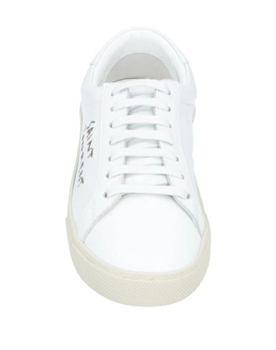 Shop Saint Laurent Woman Sneakers White Size 4.5 Soft Leather