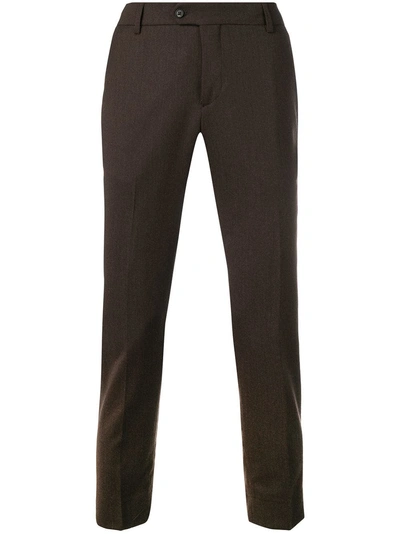 Shop Be Able Classic Tailored Trousers - Brown