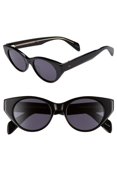 Shop Rag & Bone 49mm Cat Eye Sunglasses - Blue