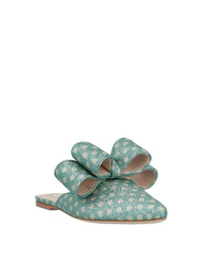 Shop Polly Plume Mules In Green