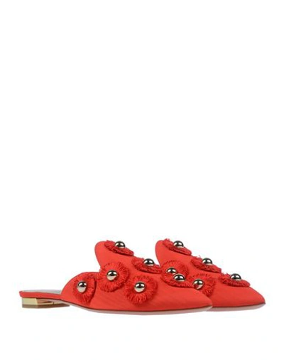 Shop Aquazzura Mules In Red