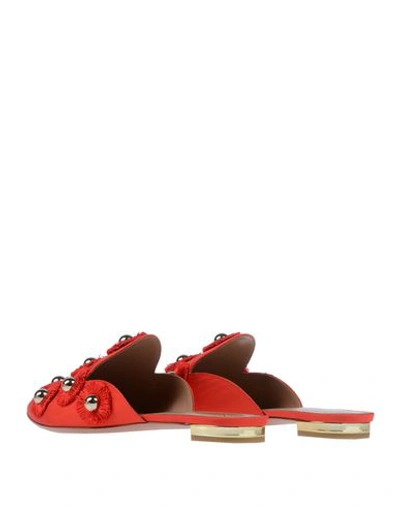 Shop Aquazzura Mules In Red