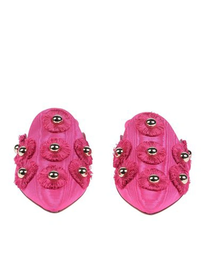 Shop Aquazzura Mules In Fuchsia