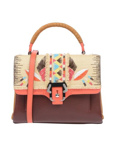 Shop Paula Cademartori Handbag In Brick Red
