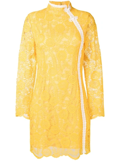 Shop Jovonna Lace Dress In Yellow