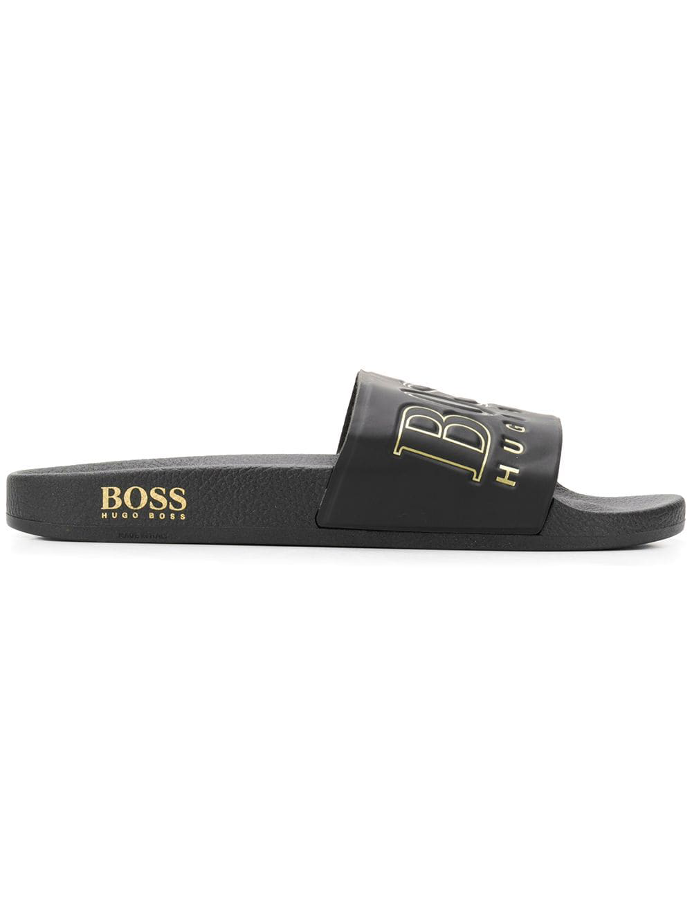 black hugo boss slides