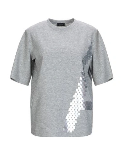 Shop Akris T-shirts In Grey