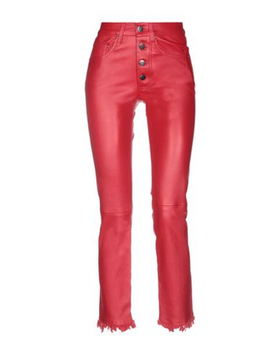 Shop Amiri Casual Pants In Red