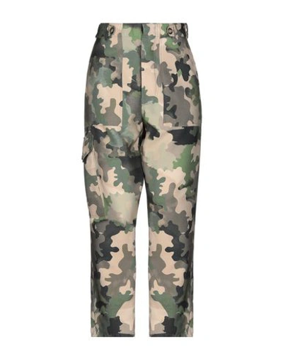 Shop Ermanno Gallamini Casual Pants In Military Green
