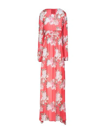 Shop Pink Memories Long Dress In Red