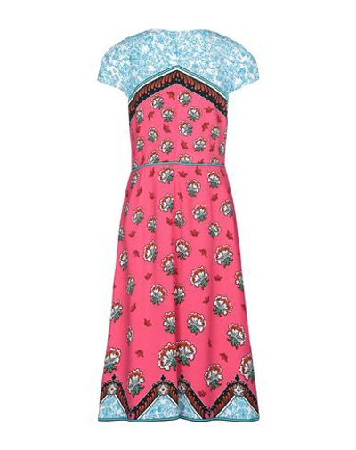 Shop Mary Katrantzou Knee-length Dresses In Fuchsia