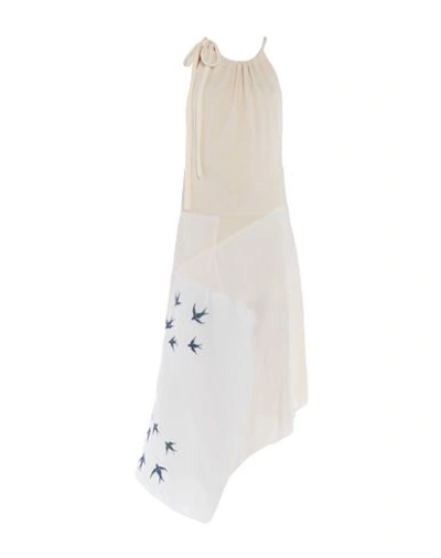 Shop Jw Anderson Midi Dresses In Ivory