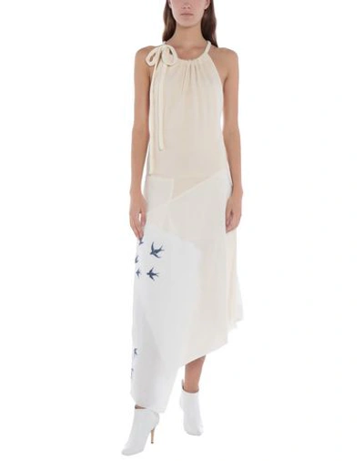 Shop Jw Anderson Midi Dresses In Ivory
