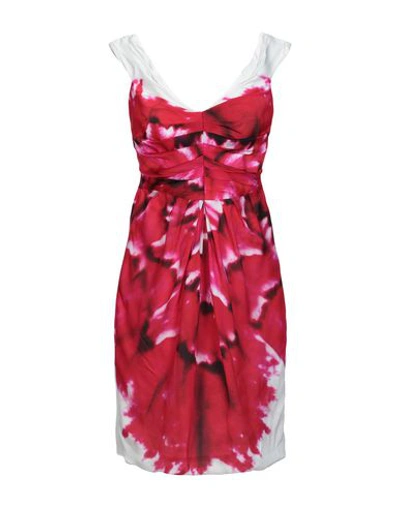 Shop Moschino Woman Mini Dress Fuchsia Size 8 Viscose In Pink