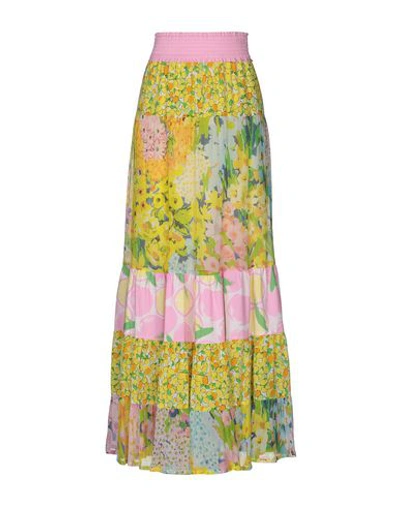 Shop Boutique Moschino Long Skirts In Pink