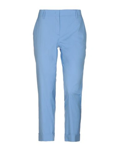 Shop Prada Casual Pants In Sky Blue