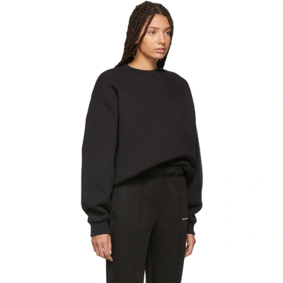 Shop Alexander Wang T Black Dense Fleece Sweatshirt In 001 Black