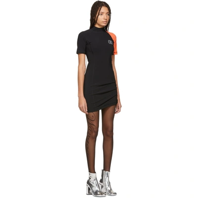 Shop Alexander Wang T Alexanderwang.t Black And Orange Swim Dress In 938 Blk/pap