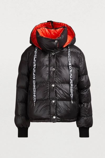Shop Proenza Schouler Short Puffer Jacket In 10204 Black/red
