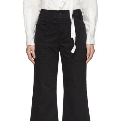 Shop Proenza Schouler Black Wide-leg Trousers In 00200 Black
