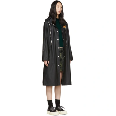 Shop Proenza Schouler Black Hooded Raincoat In 00200 Black