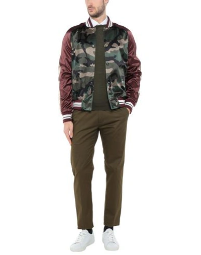 Shop Valentino Bomber In Military Green