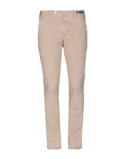 Shop Pt01 Pt Torino Man Pants Beige Size 38 Cotton, Elastane