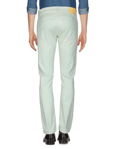 Shop Siviglia Man Pants Light Green Size 33 Cotton, Elastane